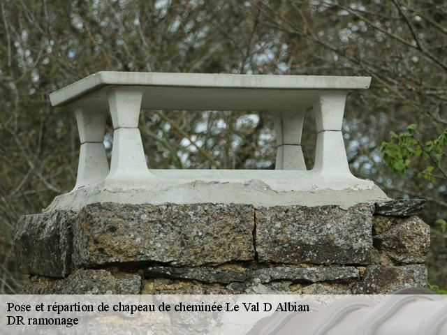 Pose et répartion de chapeau de cheminée  le-val-d-albian-91400 DR ramonage